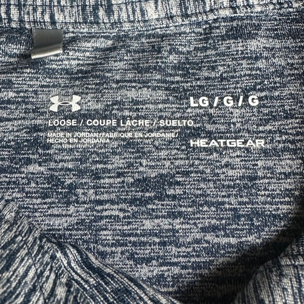 Under Armour Mens HeatGear Polo Shirt Blue Space Dye Heather 1291347 Large - Picture 5 of 8